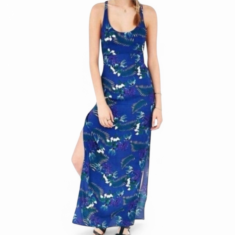 For Love & Lemons Tropical Print Maxi Dress